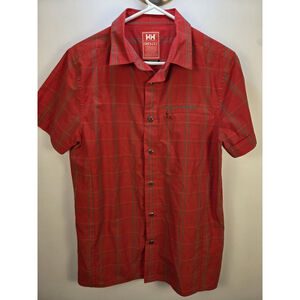 Helly Henser Ekolab Men Shirt Short Sleeves Medium Red Pre-Owned